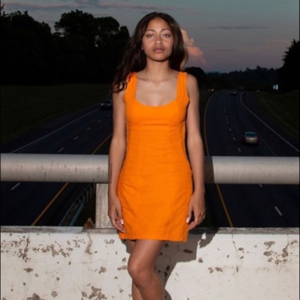 urban outfitters orange dress